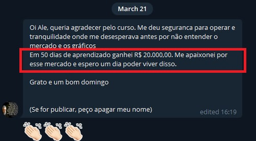 Print depoimento Aluno